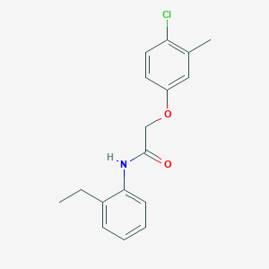 molecular formula C17H18ClNO2 B5725933 2-(4-chloro-3-methylphenoxy)-N-(2-ethylphenyl)acetamide 