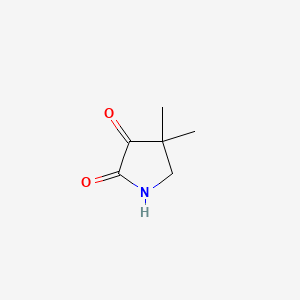 molecular formula C6H9NO2 B572594 4,4-Dimethylpyrrolidine-2,3-dione CAS No. 1248826-72-3