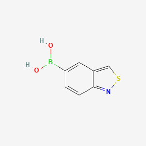 molecular formula C7H6BNO2S B572598 Benzo[c]isothiazol-5-ylboronic acid CAS No. 1310404-02-4