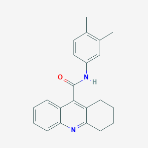 molecular formula C22H22N2O B5725986 N-(3,4-dimethylphenyl)-1,2,3,4-tetrahydro-9-acridinecarboxamide 