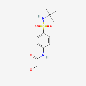 molecular formula C13H20N2O4S B5725991 N-{4-[(tert-butylamino)sulfonyl]phenyl}-2-methoxyacetamide 