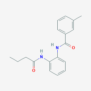 molecular formula C18H20N2O2 B5726005 N-[2-(butyrylamino)phenyl]-3-methylbenzamide 