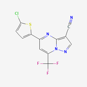 molecular formula C12H4ClF3N4S B5726012 5-(5-chloro-2-thienyl)-7-(trifluoromethyl)pyrazolo[1,5-a]pyrimidine-3-carbonitrile 