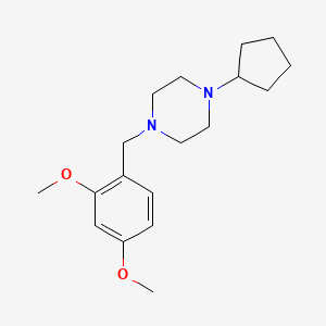 molecular formula C18H28N2O2 B5726017 1-cyclopentyl-4-(2,4-dimethoxybenzyl)piperazine 