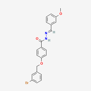 molecular formula C22H19BrN2O3 B5726038 4-[(3-bromobenzyl)oxy]-N'-(3-methoxybenzylidene)benzohydrazide 