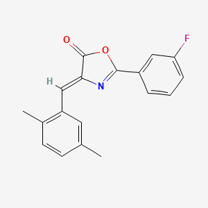 molecular formula C18H14FNO2 B5726048 4-(2,5-dimethylbenzylidene)-2-(3-fluorophenyl)-1,3-oxazol-5(4H)-one 