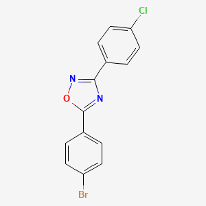 5-(4-bromophenyl)-3-(4-chlorophenyl)-1,2,4-oxadiazole