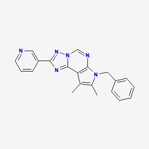 molecular formula C21H18N6 B5726086 7-benzyl-8,9-dimethyl-2-(3-pyridinyl)-7H-pyrrolo[3,2-e][1,2,4]triazolo[1,5-c]pyrimidine 