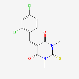molecular formula C13H10Cl2N2O2S B5726119 5-(2,4-dichlorobenzylidene)-1,3-dimethyl-2-thioxodihydro-4,6(1H,5H)-pyrimidinedione 