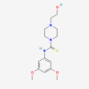 molecular formula C15H23N3O3S B5726134 N-(3,5-dimethoxyphenyl)-4-(2-hydroxyethyl)-1-piperazinecarbothioamide 