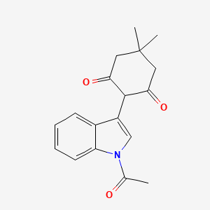molecular formula C18H19NO3 B5726147 2-(1-acetyl-1H-indol-3-yl)-5,5-dimethyl-1,3-cyclohexanedione 