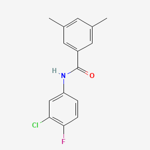 molecular formula C15H13ClFNO B5726154 N-(3-chloro-4-fluorophenyl)-3,5-dimethylbenzamide 