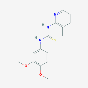 molecular formula C15H17N3O2S B5726166 N-(3,4-dimethoxyphenyl)-N'-(3-methyl-2-pyridinyl)thiourea 