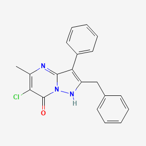 2-benzyl-6-chloro-5-methyl-3-phenylpyrazolo[1,5-a]pyrimidin-7(4H)-one