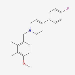 molecular formula C21H24FNO B5726186 4-(4-fluorophenyl)-1-(4-methoxy-2,3-dimethylbenzyl)-1,2,3,6-tetrahydropyridine 
