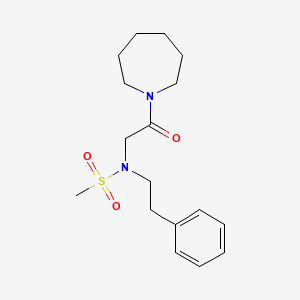 N-[2-(1-azepanyl)-2-oxoethyl]-N-(2-phenylethyl)methanesulfonamide