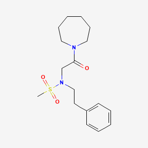 molecular formula C17H26N2O3S B5726191 N-[2-(1-azepanyl)-2-oxoethyl]-N-(2-phenylethyl)methanesulfonamide 