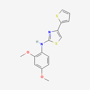 molecular formula C15H14N2O2S2 B5726215 N-(2,4-dimethoxyphenyl)-4-(2-thienyl)-1,3-thiazol-2-amine 