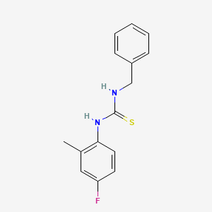 molecular formula C15H15FN2S B5726250 N-benzyl-N'-(4-fluoro-2-methylphenyl)thiourea 