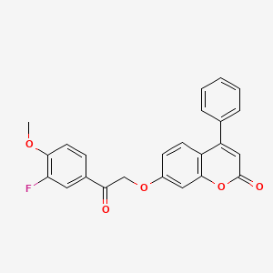 molecular formula C24H17FO5 B5726262 7-[2-(3-fluoro-4-methoxyphenyl)-2-oxoethoxy]-4-phenyl-2H-chromen-2-one 