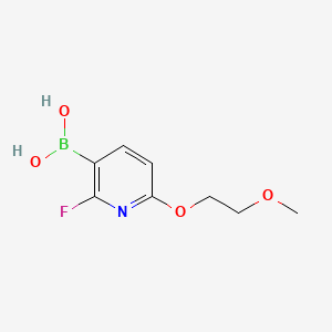 molecular formula C8H11BFNO4 B572628 (2-氟-6-(2-甲氧基乙氧基)吡啶-3-基)硼酸 CAS No. 1253575-61-9