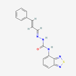 molecular formula C16H13N5OS B5726290 3-phenylacrylaldehyde N-2,1,3-benzothiadiazol-4-ylsemicarbazone 