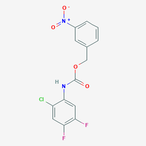 molecular formula C14H9ClF2N2O4 B5726301 3-nitrobenzyl (2-chloro-4,5-difluorophenyl)carbamate 
