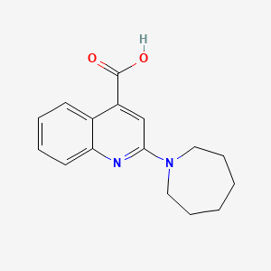 molecular formula C16H18N2O2 B5726313 2-(1-azepanyl)-4-quinolinecarboxylic acid 