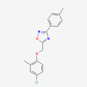 molecular formula C17H15ClN2O2 B5726339 5-[(4-chloro-2-methylphenoxy)methyl]-3-(4-methylphenyl)-1,2,4-oxadiazole 