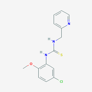 molecular formula C14H14ClN3OS B5726355 N-(5-chloro-2-methoxyphenyl)-N'-(2-pyridinylmethyl)thiourea 