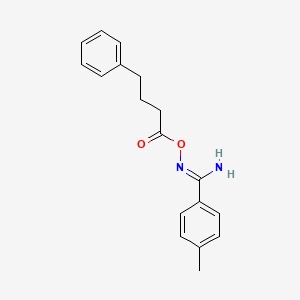 4-methyl-N'-[(4-phenylbutanoyl)oxy]benzenecarboximidamide