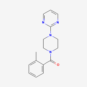 molecular formula C16H18N4O B5726388 2-[4-(2-methylbenzoyl)-1-piperazinyl]pyrimidine 