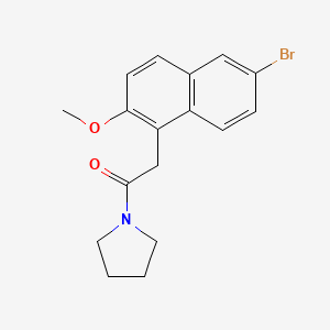 molecular formula C17H18BrNO2 B5726413 1-[(6-bromo-2-methoxy-1-naphthyl)acetyl]pyrrolidine 