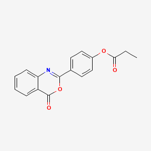 4-(4-oxo-4H-3,1-benzoxazin-2-yl)phenyl propionate