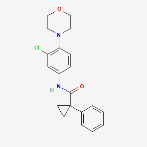 N-[3-chloro-4-(4-morpholinyl)phenyl]-1-phenylcyclopropanecarboxamide