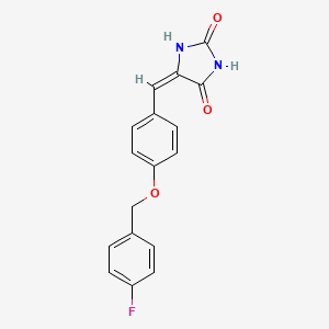 molecular formula C17H13FN2O3 B5726454 5-{4-[(4-fluorobenzyl)oxy]benzylidene}-2,4-imidazolidinedione 