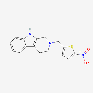 molecular formula C16H15N3O2S B5726468 2-[(5-nitro-2-thienyl)methyl]-2,3,4,9-tetrahydro-1H-beta-carboline 