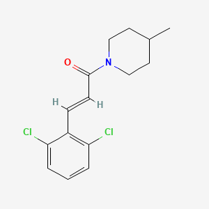 molecular formula C15H17Cl2NO B5726475 1-[3-(2,6-dichlorophenyl)acryloyl]-4-methylpiperidine 