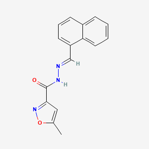 molecular formula C16H13N3O2 B5726497 5-methyl-N'-(1-naphthylmethylene)-3-isoxazolecarbohydrazide 