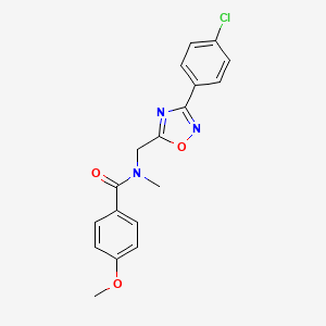 molecular formula C18H16ClN3O3 B5726501 N-{[3-(4-chlorophenyl)-1,2,4-oxadiazol-5-yl]methyl}-4-methoxy-N-methylbenzamide 