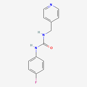 molecular formula C13H12FN3O B5726507 N-(4-fluorophenyl)-N'-(4-pyridinylmethyl)urea 