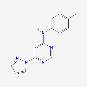 molecular formula C14H13N5 B5726517 N-(4-methylphenyl)-6-(1H-pyrazol-1-yl)-4-pyrimidinamine 