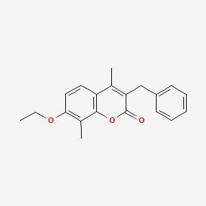 molecular formula C20H20O3 B5726518 3-benzyl-7-ethoxy-4,8-dimethyl-2H-chromen-2-one 