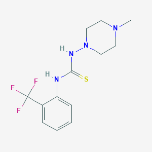 molecular formula C13H17F3N4S B5726526 N-(4-methyl-1-piperazinyl)-N'-[2-(trifluoromethyl)phenyl]thiourea 