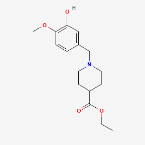 ethyl 1-(3-hydroxy-4-methoxybenzyl)-4-piperidinecarboxylate
