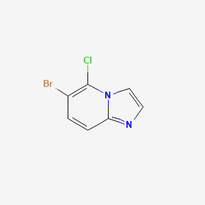 molecular formula C7H4BrClN2 B572655 6-Bromo-5-chloroimidazo[1,2-a]pyridine CAS No. 1352898-81-7