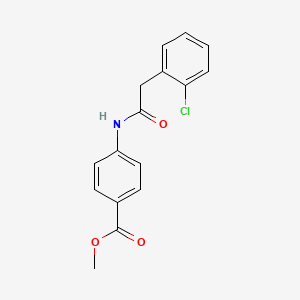 molecular formula C16H14ClNO3 B5726562 methyl 4-{[(2-chlorophenyl)acetyl]amino}benzoate 