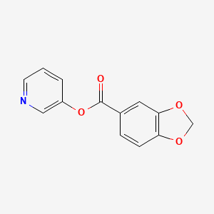 molecular formula C13H9NO4 B5726599 3-pyridinyl 1,3-benzodioxole-5-carboxylate 