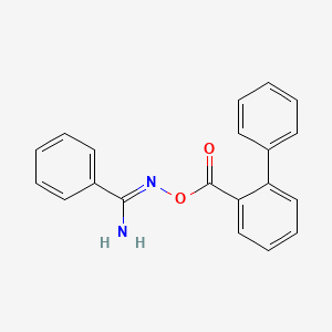 molecular formula C20H16N2O2 B5726611 N'-[(2-biphenylylcarbonyl)oxy]benzenecarboximidamide 