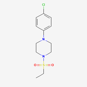 molecular formula C12H17ClN2O2S B5726621 1-(4-chlorophenyl)-4-(ethylsulfonyl)piperazine 